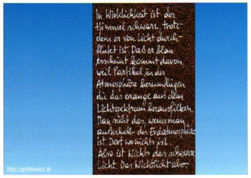 Einladung zur Ausstellung, Vorderseite