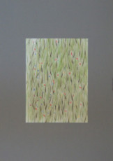 Johannes Gorkiewicz: 'Vielleicht' aus dem Zyklus '14&14', Zykl-Nr 5 links (9), Pastell auf Papier, 26/50x19/35cm, 1996