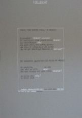 Johannes Gorkiewicz: 'Vielleicht' aus dem Zyklus '14&14', Zykl-Nr 5 rechts (10), wei&szlig;e und schwarze Tusche auf grauem Karton, 50x35cm, 1996