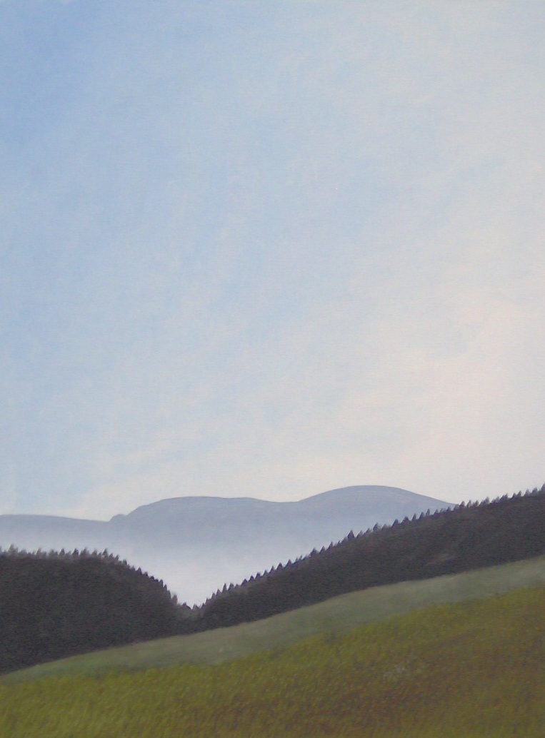 vibrierende Ruhe am Morgen, 2004, &Ouml;l auf Baumwolle, 80x60cm